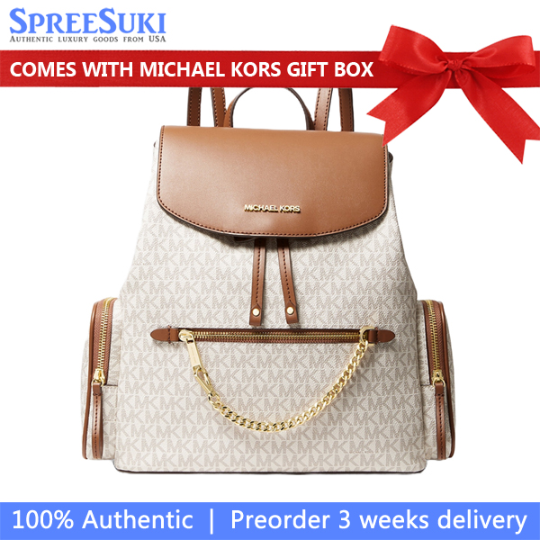 Michael Kors Jet Set Large Logo Backpack Vanilla # 35T1GTTB3B