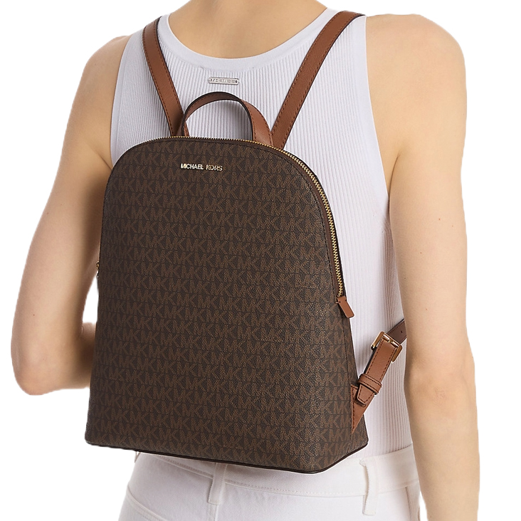 Michael Kors Cindy Large Signature Logo Backpack Brown # 35T5GCPC3B