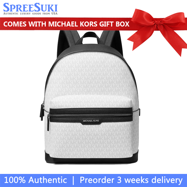 Michael Kors Cooper Signature Logo Backpack Bright Wht # 37R5LCOB2B