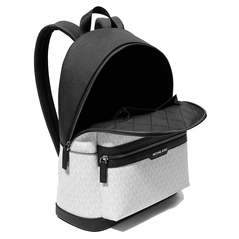 Michael Kors Cooper Signature Logo Backpack Bright Wht # 37R5LCOB2B