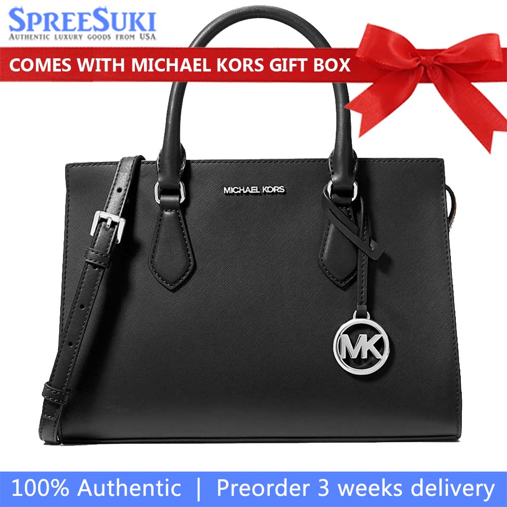 Michael Kors Sheila Medium Satchel Black # 35S3S6HS2L