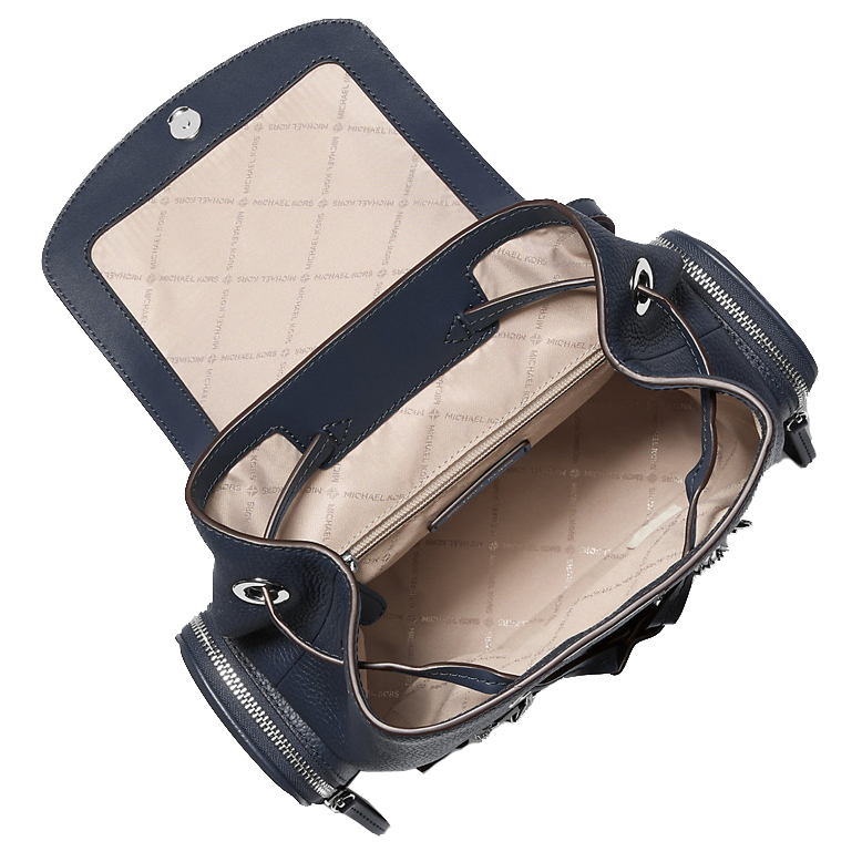 Michael Kors Jet Set Medium Pebbled Leather Backpack Navy # 35F1STTB6L