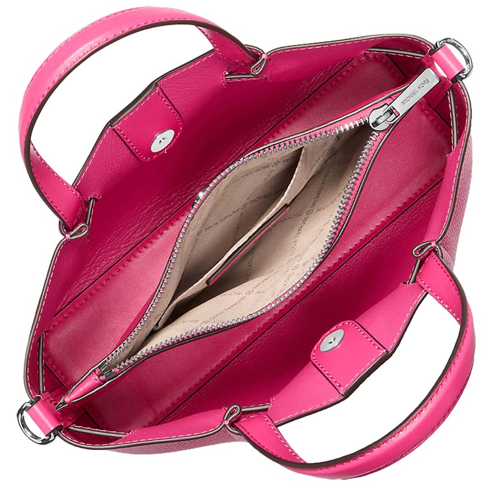 Michael Kors Carson Small Pebbled Leather Satchel Dragonfruit # 35S5S2ZS5T
