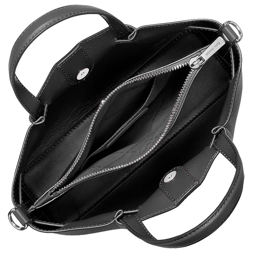 Michael Kors Carson Small Pebbled Leather Satchel Black # 35S5S2ZS5T