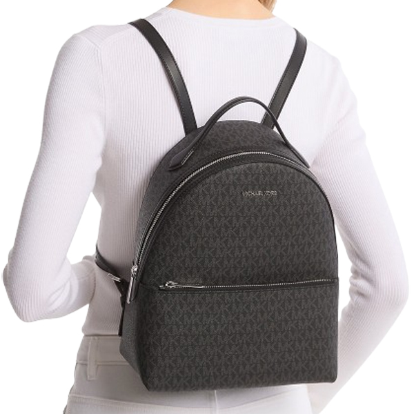 Michael Kors Sheila Medium Signature Logo Backpack Black # 35H3S6HB6B