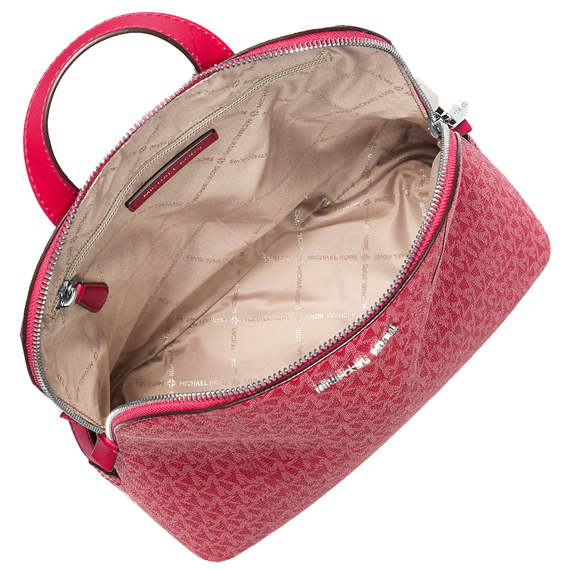 Michael Kors Cindy Large Signature Logo Backpack Dk Raspberry # 35T5SCPC3V
