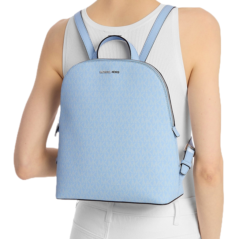 Michael Kors Cindy Large Signature Logo Backpack Light Sky # 35T5SCPC3V