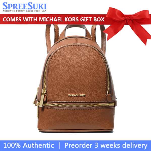 Michael Kors Rhea Extra-Small Pebbled Leather Backpack Luggage # 35T5GRAB0L