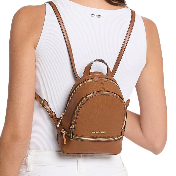 Michael Kors Rhea Extra-Small Pebbled Leather Backpack Luggage # 35T5GRAB0L