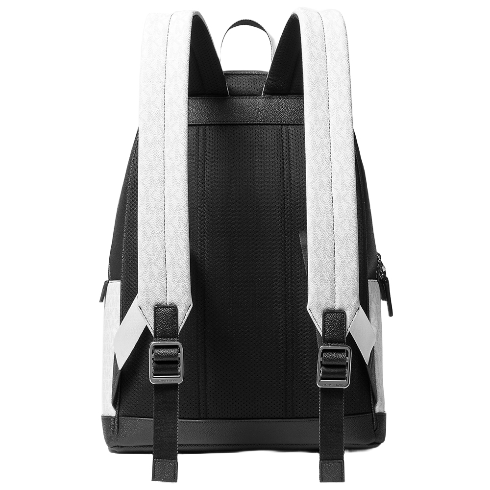 Michael Kors Cooper Signature Logo Backpack Black White # 37F4LCOB8B