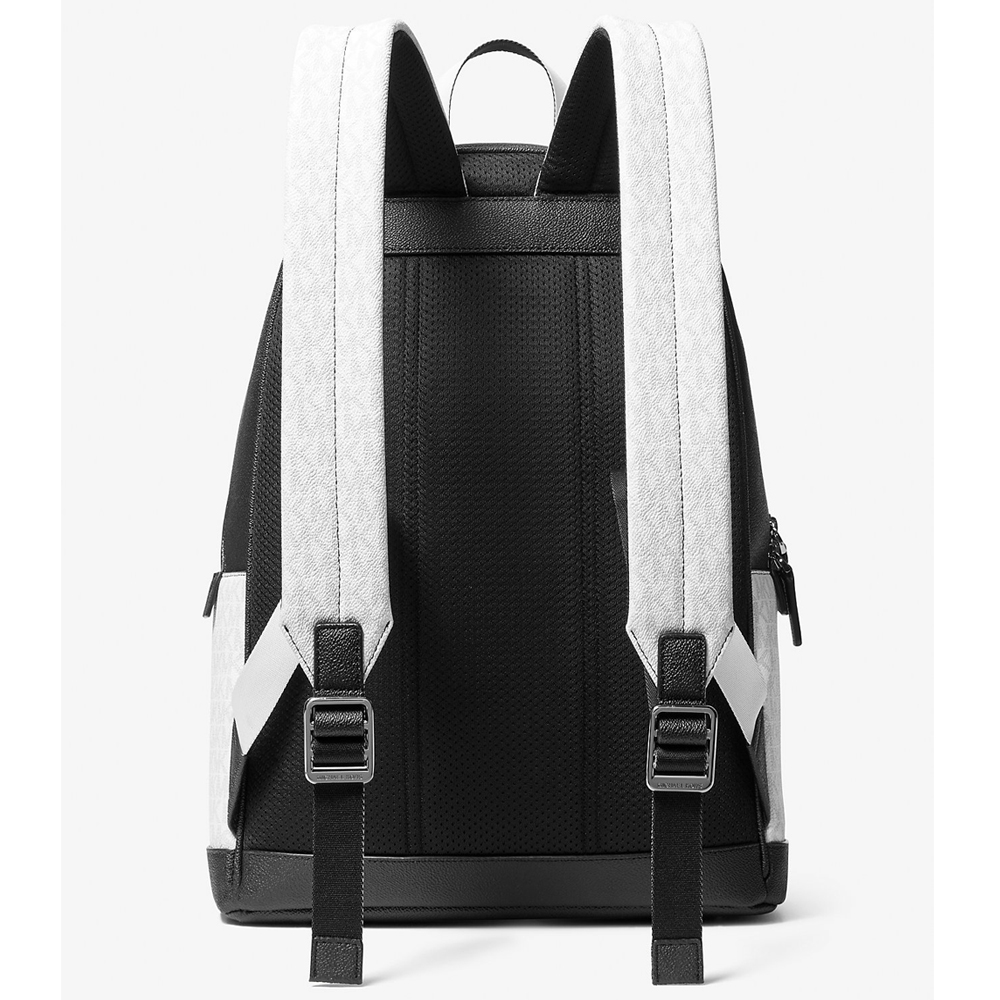 Michael Kors Cooper Signature Logo Backpack Black White # 37F4LCOB8B