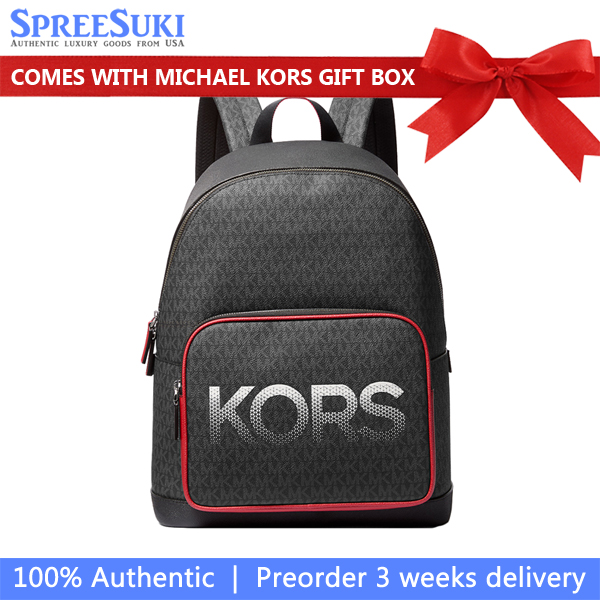 Michael Kors Cooper Signature Logo Backpack Bright Red # 37F4LCOB8B