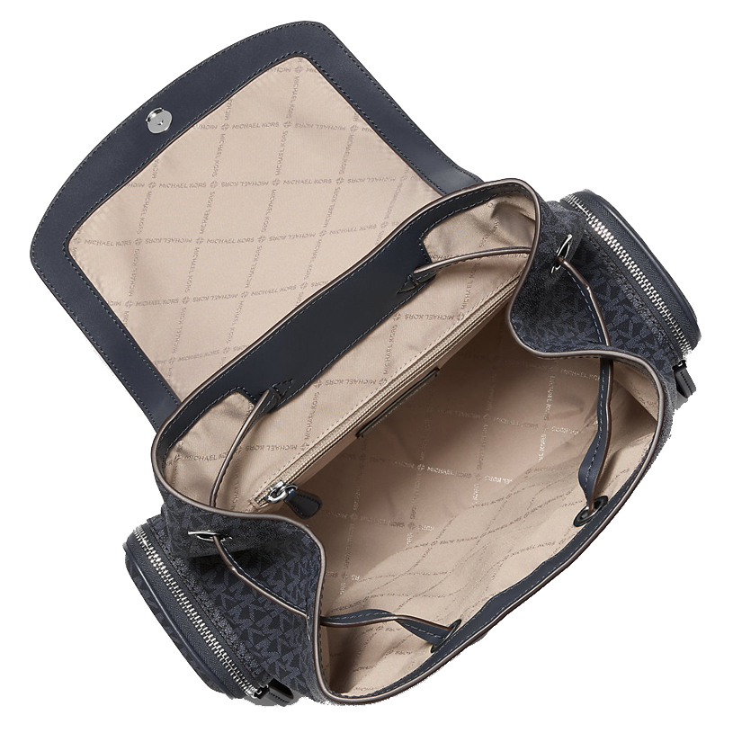 Michael Kors Jet Set Large Signature Logo Backpack Admiral # 35T1STTB3B