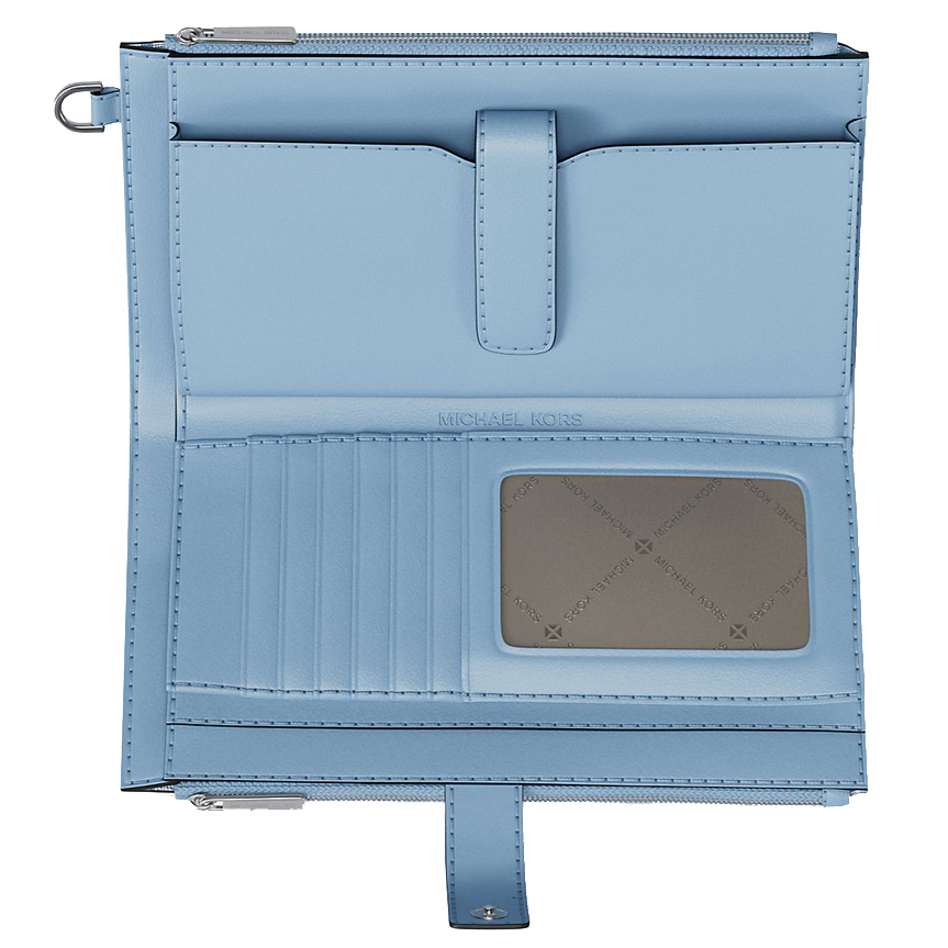 Michael Kors Jet Set Large Ombré Signature Logo Wristlet Light Sky # 35R5STVW3V