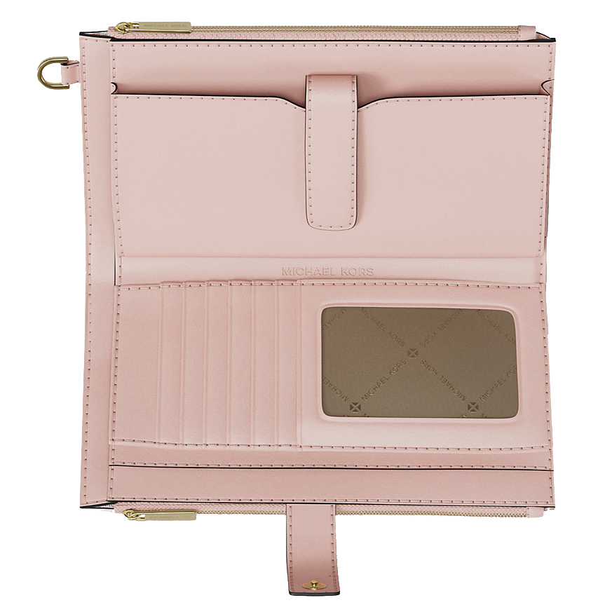 Michael Kors Jet Set Large Ombré Signature Logo Wristlet Powder Blush # 35S5GTVW3V