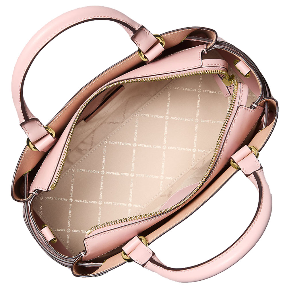 Michael Kors Reed Large Pebbled Leather Satchel Powder Blush # 35F4G6RS3T