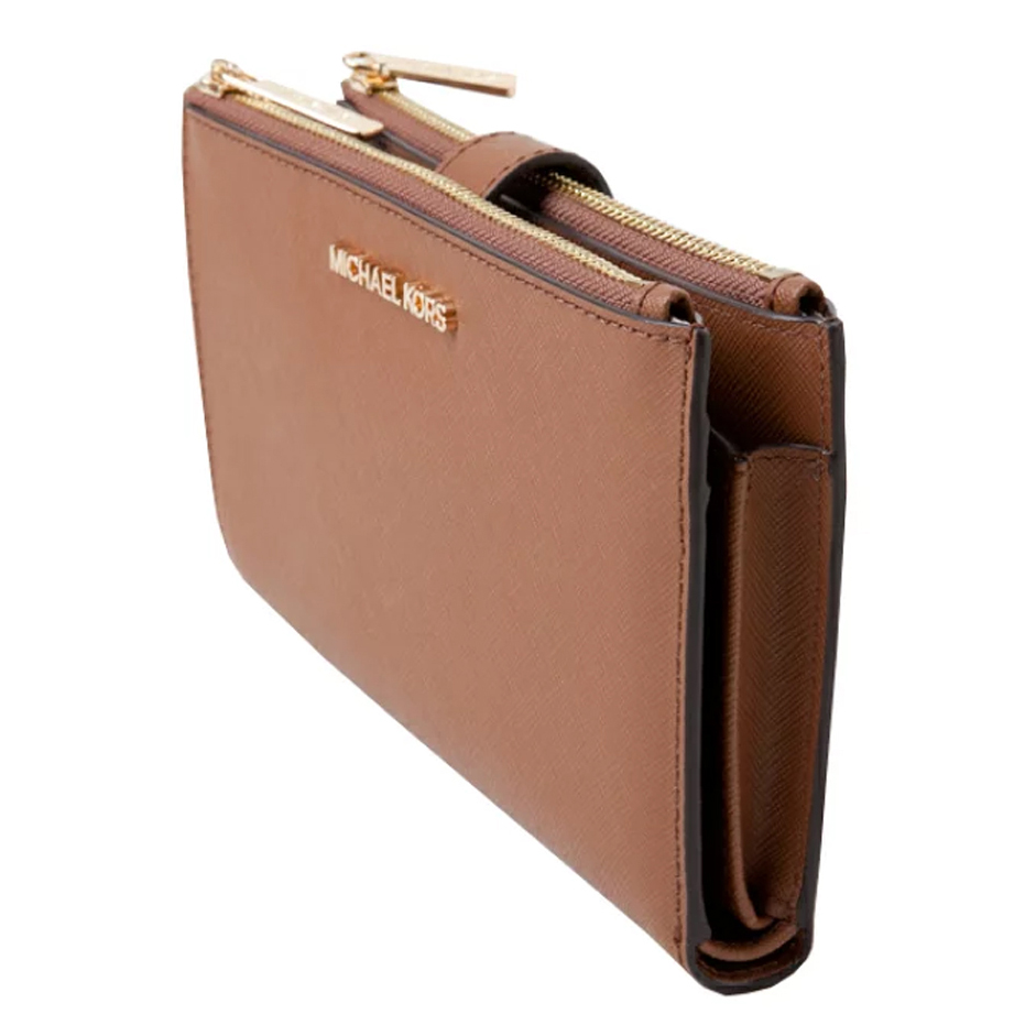 Michael Kors Phone Wallet Jet Set Travel Large Double Zip Wristlet Luggage # 35F8GTVW0L