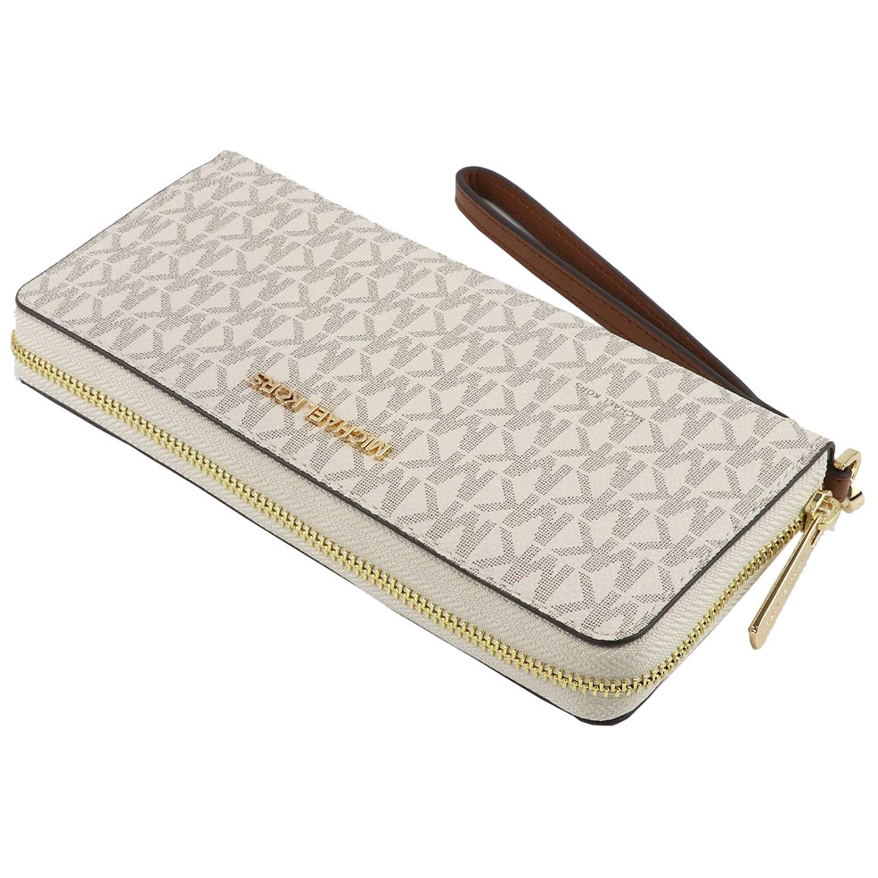 Michael Kors Phone Wallet Jet Set Travel Large Flat Multifunctional Phone Case Wristlet Vanilla # 35F8GTVW9B