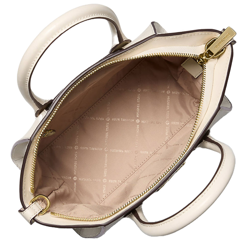 Michael Kors Avril Small Pebbled Leather Satchel Light Cream # 35F4G4VS1L