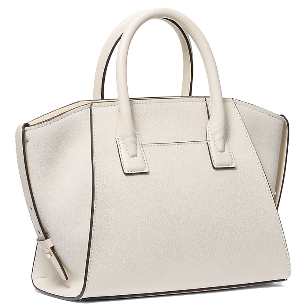 Michael Kors Avril Small Pebbled Leather Satchel Light Cream # 35F4G4VS1L