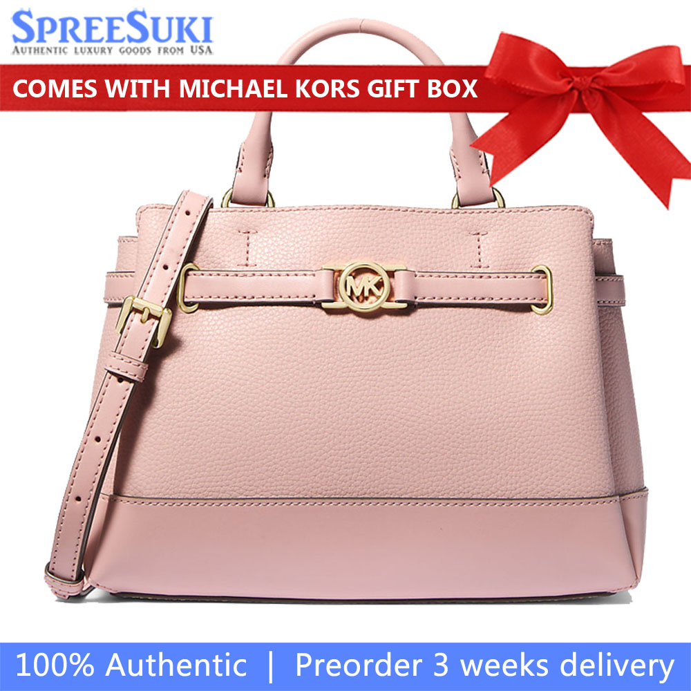 Michael Kors Reed Small Pebbled Leather Satchel Powder Blush # 35F4G6RS1T