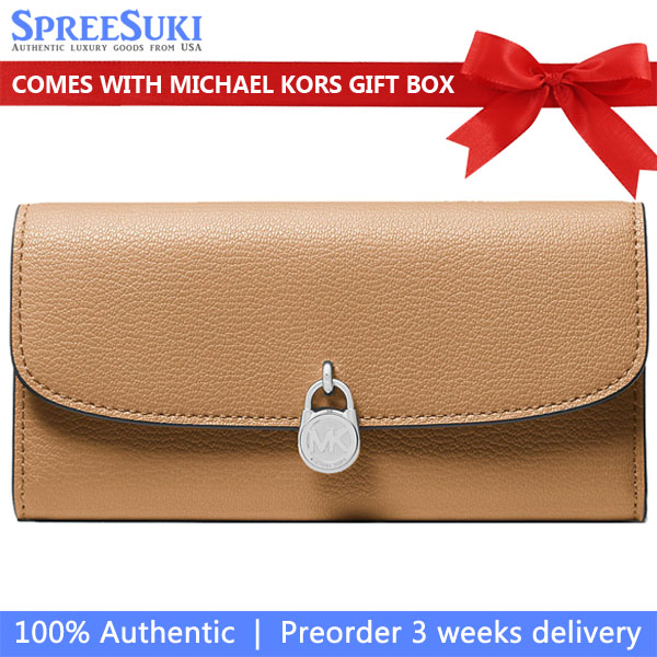 Michael Kors Hamilton Large Leather Continental Wallet Peanut # 35S5SHME9L