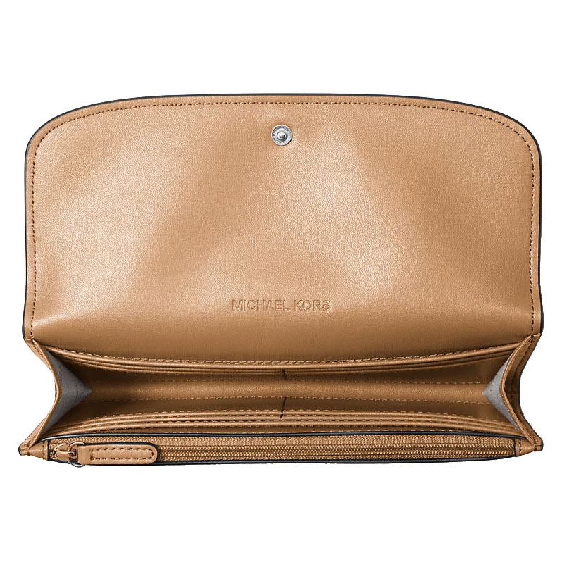Michael Kors Hamilton Large Leather Continental Wallet Peanut # 35S5SHME9L