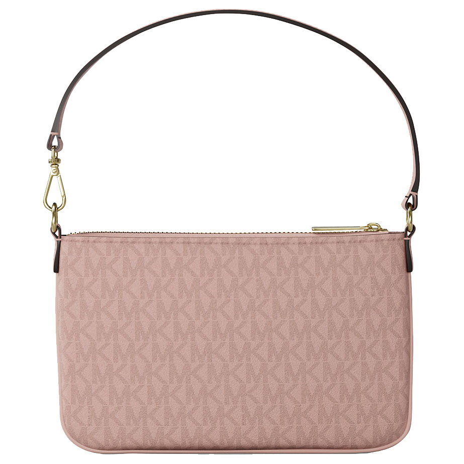 Michael Kors Jet Set Small Signature Logo Convertible Wristlet Powder Blush # 35T4GTVW5B