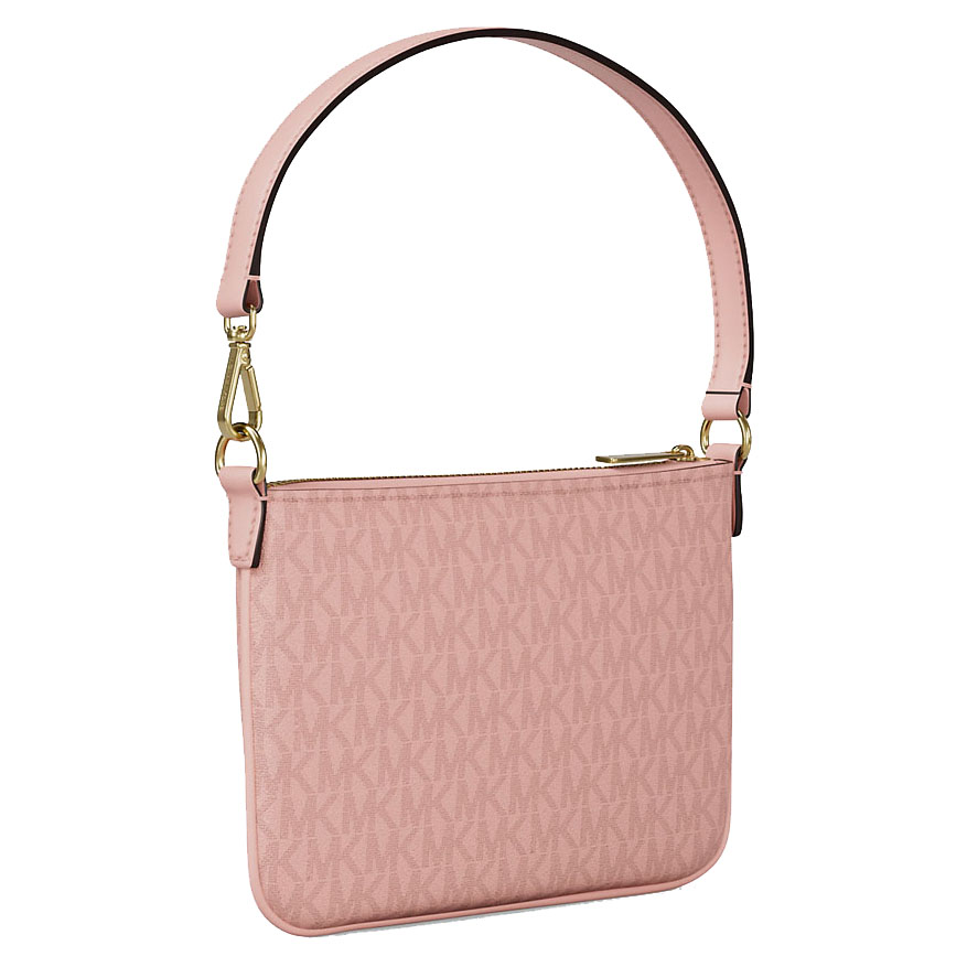 Michael Kors Jet Set Small Signature Logo Convertible Wristlet Powder Blush # 35T4GTVW5B