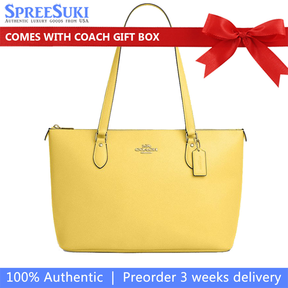Coach Gallery Tote Bag Yellow # CV402