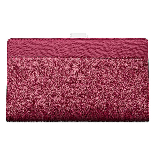 Michael Kors Greenwich Medium Signature Logo Wallet Dark Raspberry Multi # 35S5SGRF8Y