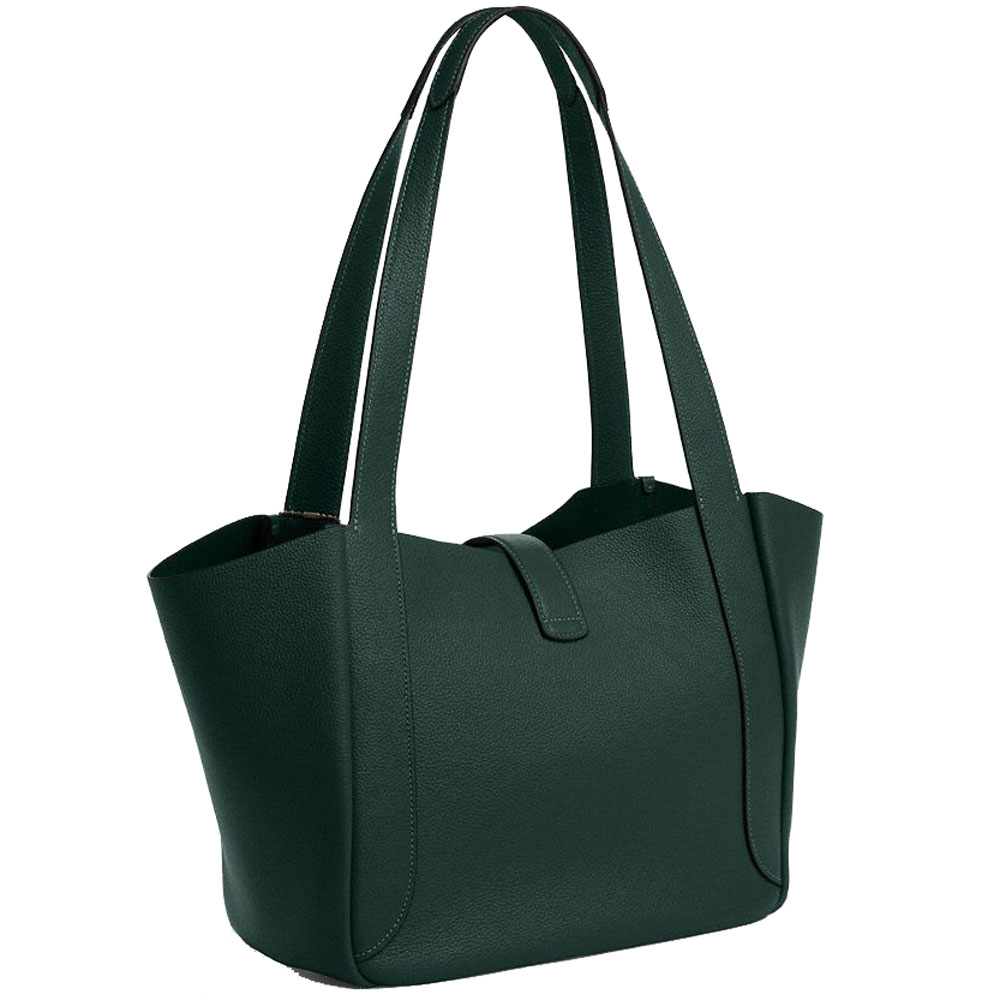 Coach Hadley Turnlock Tote Bag Gunmetal Dark Teal # CAL17