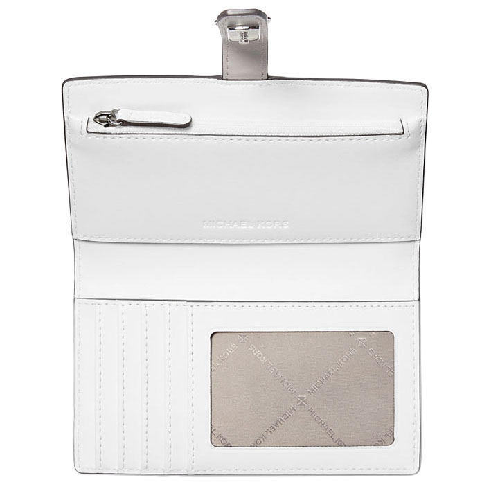 Michael Kors Greenwich Medium Signature Logo Wallet Optic White # 35S5SGRF8Y