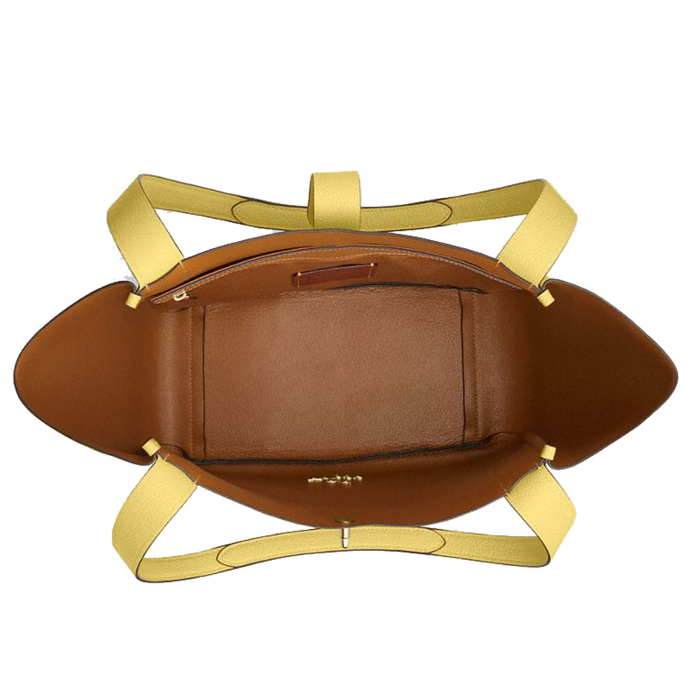 Coach Hadley Turnlock Tote Bag Yellow # CAL17