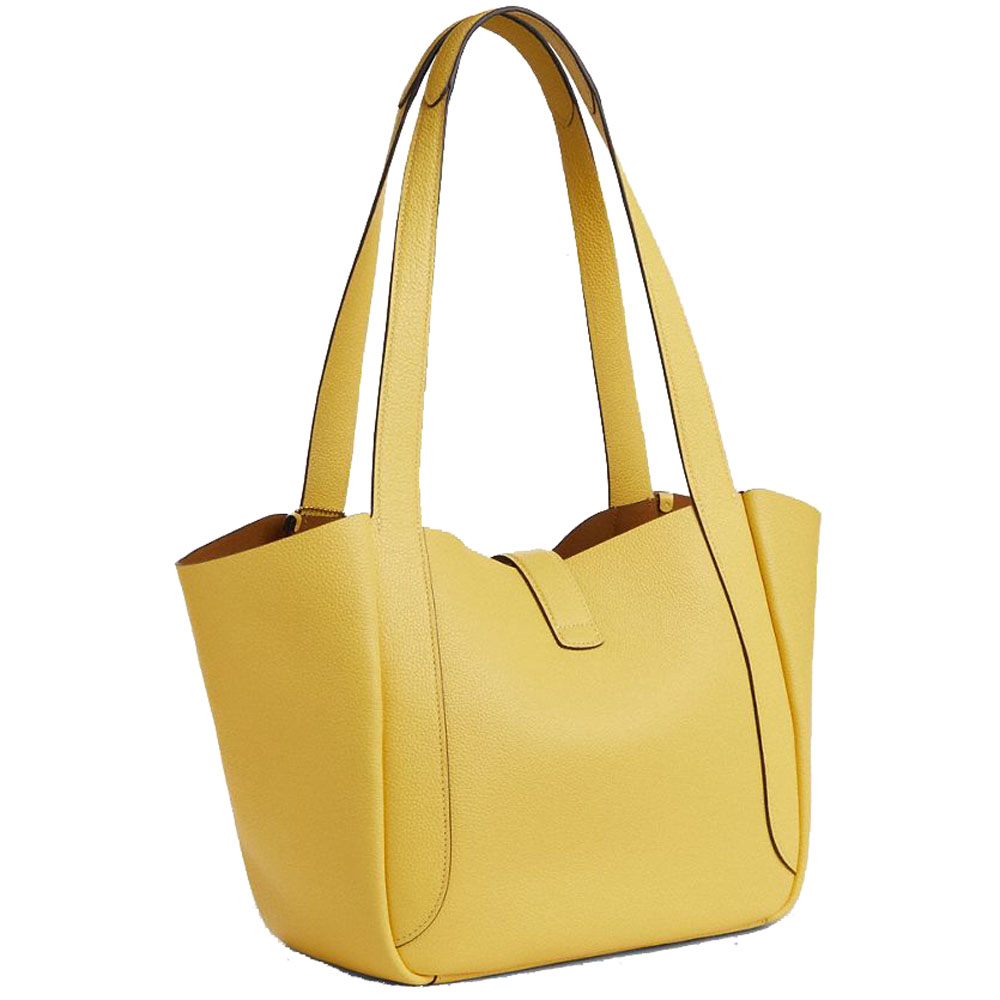 Coach Hadley Turnlock Tote Bag Yellow # CAL17