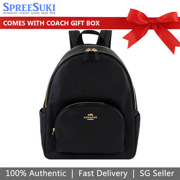 Coach Leather Large Court Backpack Black # 5669