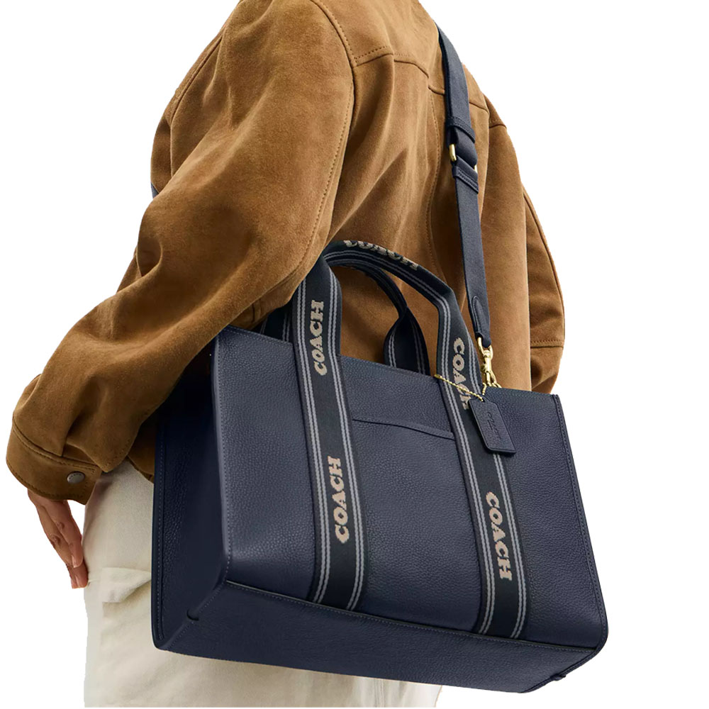 Coach Smith Tote Bag Denim Multi # CBM10