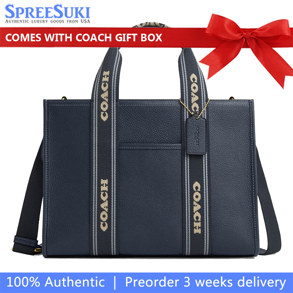 Coach Smith Tote Bag Denim Multi # CBM10