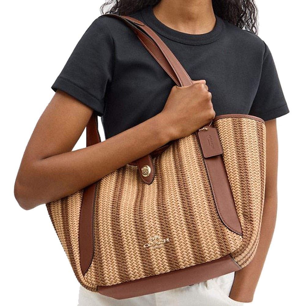 Coach Hadley Turnlock Tote Bag Redwood Multi # CBG92