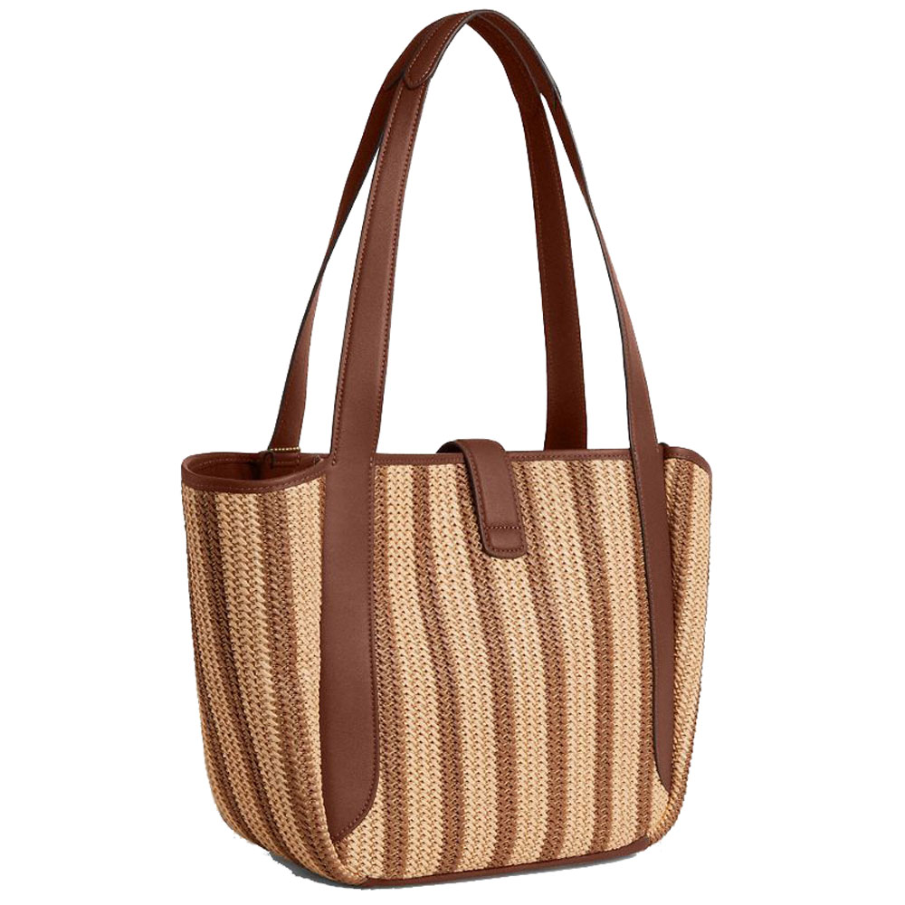 Coach Hadley Turnlock Tote Bag Redwood Multi # CBG92