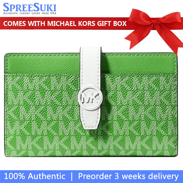 Michael Kors Greenwich Medium Signature Logo Wallet Jungle # 35S5SGRF8Y