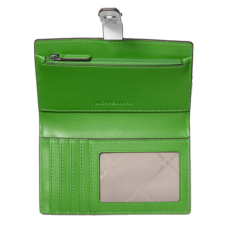 Michael Kors Greenwich Medium Signature Logo Wallet Jungle # 35S5SGRF8Y
