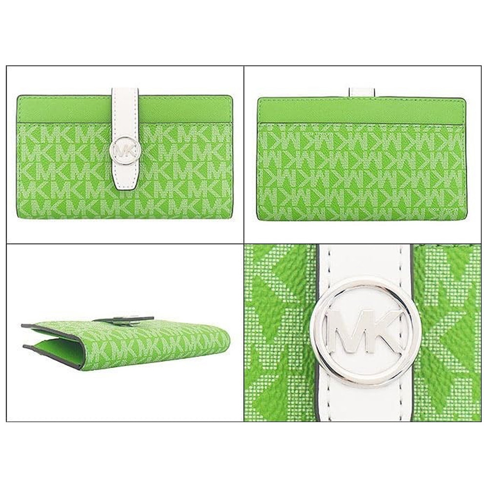 Michael Kors Greenwich Medium Signature Logo Wallet Jungle # 35S5SGRF8Y