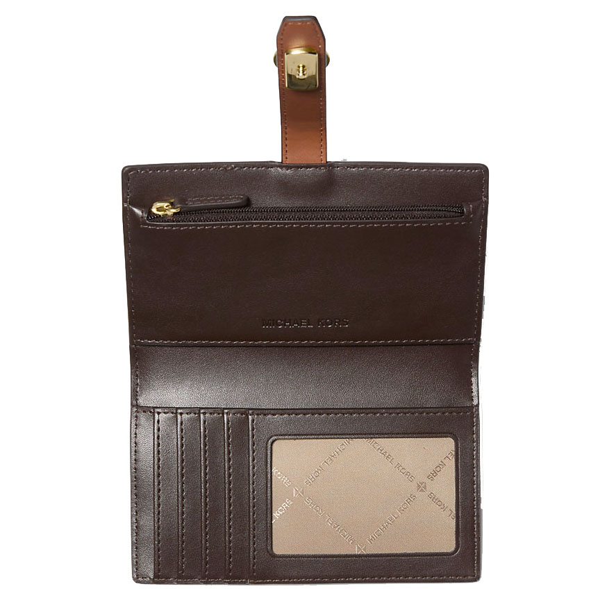 Michael Kors Greenwich Medium Signature Logo Wallet Brown # 35S5GGRF8Y