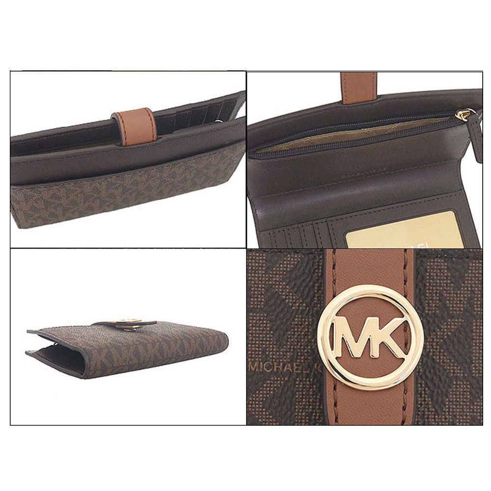 Michael Kors Greenwich Medium Signature Logo Wallet Brown # 35S5GGRF8Y