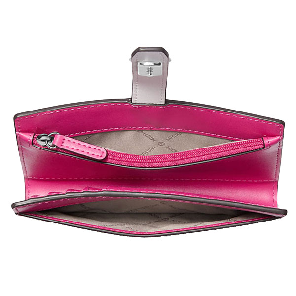 Michael Kors Greenwich Medium Zebra Signature Logo Wallet Dragonfruit # 35S5SGRF8I