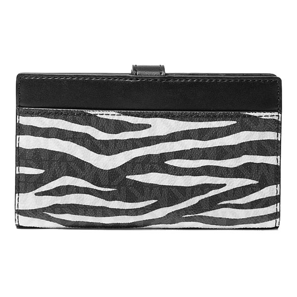 Michael Kors Greenwich Medium Zebra Signature Logo Wallet Black # 35S5SGRF8I