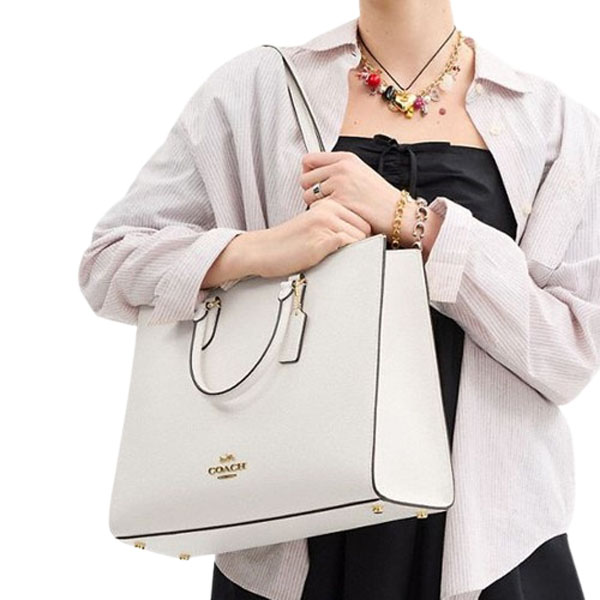 Coach Maggie Tote Bag Chalk # CY666