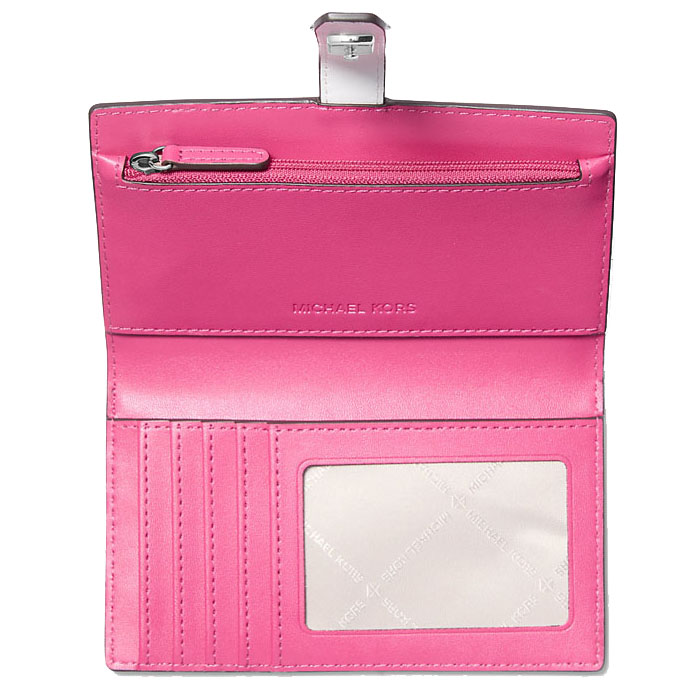 Michael Kors Greenwich Medium Signature Logo Wallet Dragonfruit # 35S5SGRF6Y