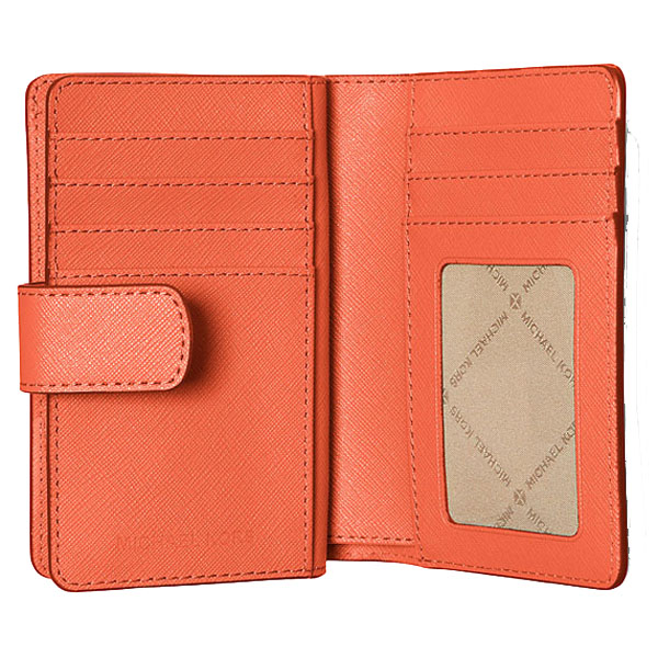 Michael Kors Medium Wallet Jet Set Travel Zip Coin Wallet Red Clay # 35F7GTVF2L